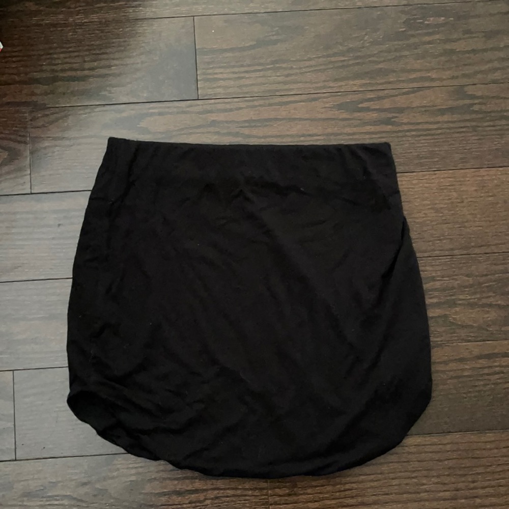 Black mini skirt